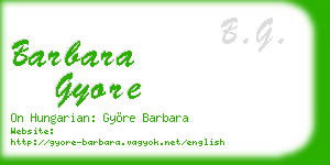 barbara gyore business card